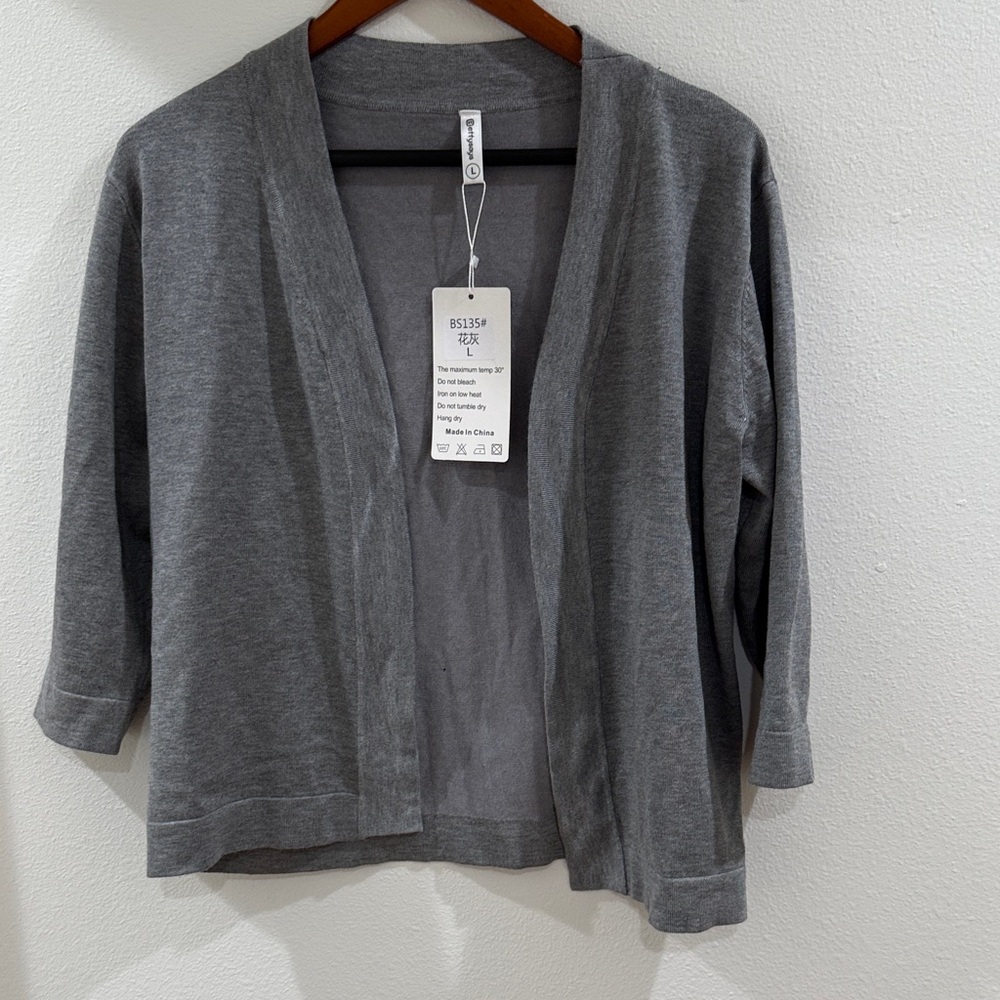 Gray Women's Open Front Cardigan
